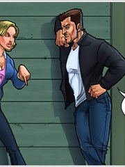 You tear her clothes and embarrass her in front of everybody on cartoon pussy sex