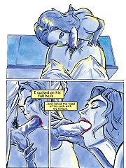 Horny cartoon lesbians lick each over and inserting fingers in wet comic pussy