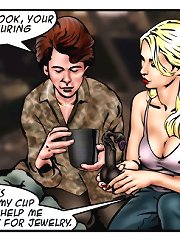 Interacial toon sex. Cheating housewife with black gardener