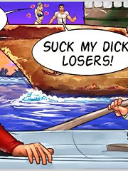 Suck my dick at these erotic comics, loosers! Oh, you are so manly and sexy!