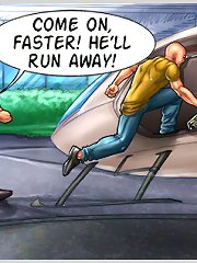 Erotic comics featuring smashing gangbang scenes with hot girls