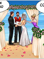 Best cartoon bride porn with kinky whore starving to get big cock in her twat